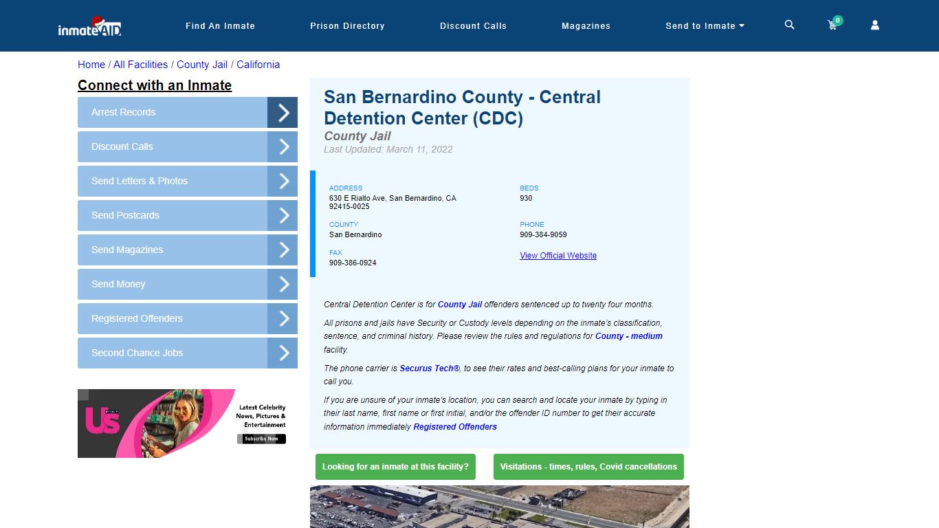 San Bernardino County - Central Detention Center (CDC)